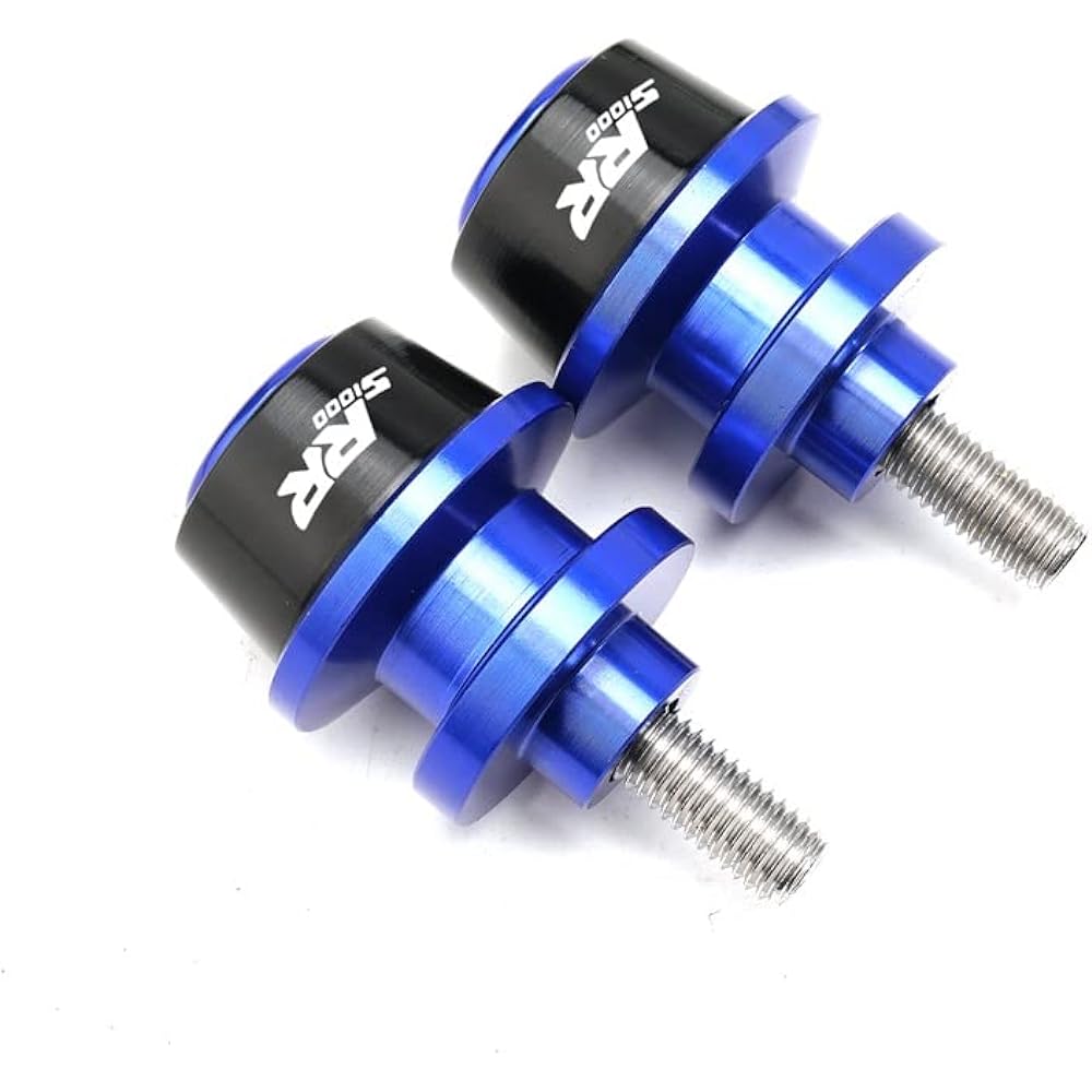 Motorcycle Swing Arm Bobbin Spool For B-M-W S1000RR HP4 S1000RR S 1000 RR 2014-2020 8MM Motorcycle CNC Aluminum Swing Arm Spool Slider Stand Screw (Color : Blue)