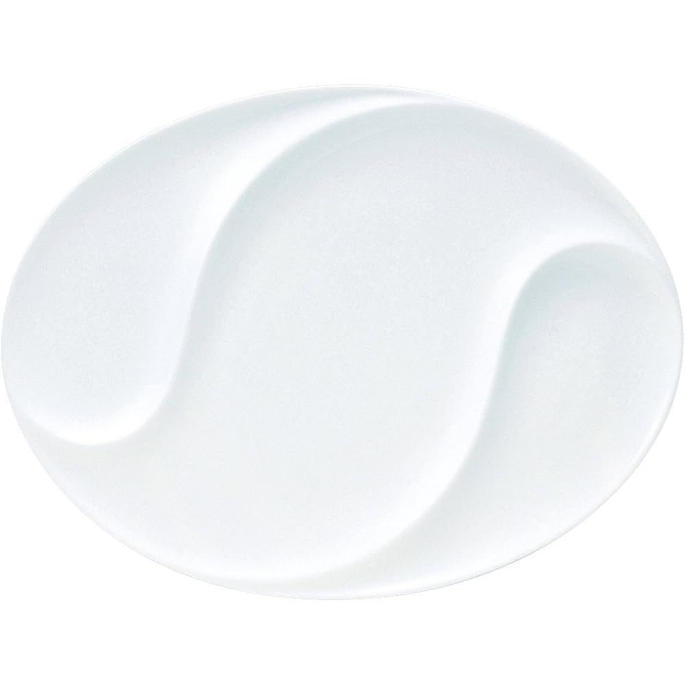 NARUMI Plate Styles White Long Diameter 29cm Square Divider Plate Microwave Warm Dishwasher Safe 50481-5535