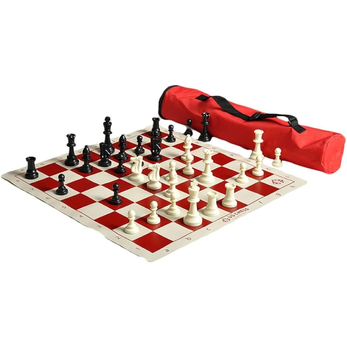 US Chess Federation's Quiver Chess Set Combo - Red