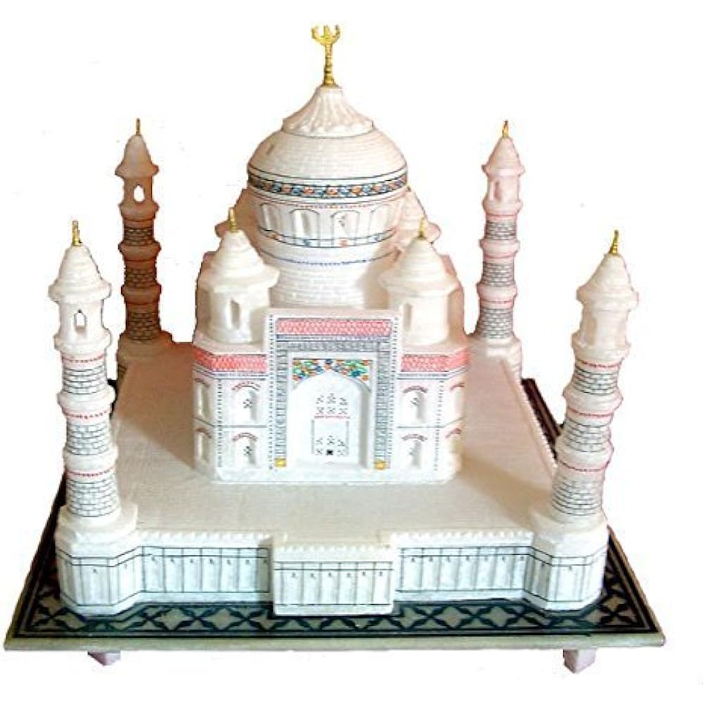 StonKraft Taj Mahal Taj Mahal Marble Replica Model Indogra Souvenir Collection (6" x 6") White