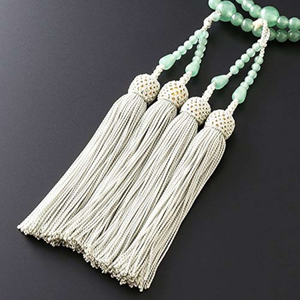 Kyoto Buddhist Altar Hayashi Prayer Beads for Eight Sects (For Eight Sects) Indian Jade (For Women) Official Ceremony [Bead Bag Set] SW-091 Kyoto Prayer Beads