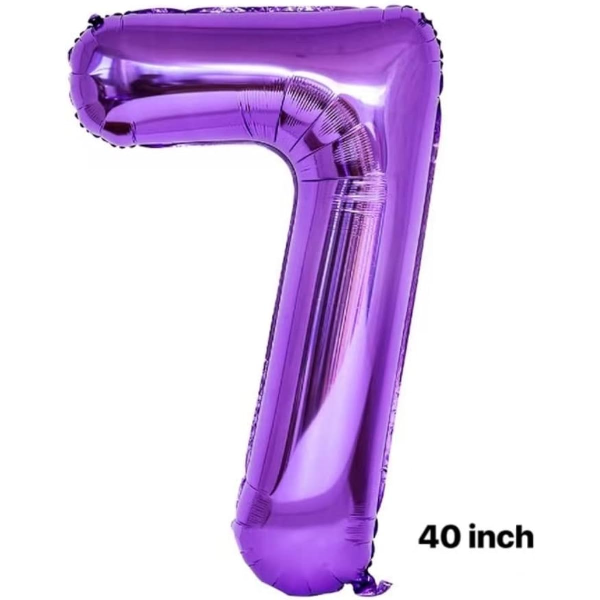 40" Purple Number 7 Crown Balloon Set, 7th Birthday Balloons for Birthday Party Decorations (Number 7)