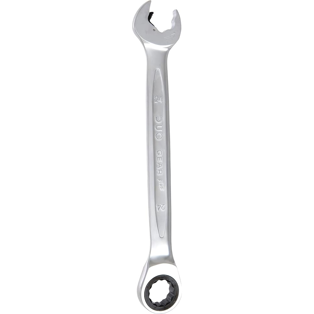 KS TOOLS DUO GEARplus combination spanner with ratchet mechanism in ring and open jaw reversible 24mm 503.5924