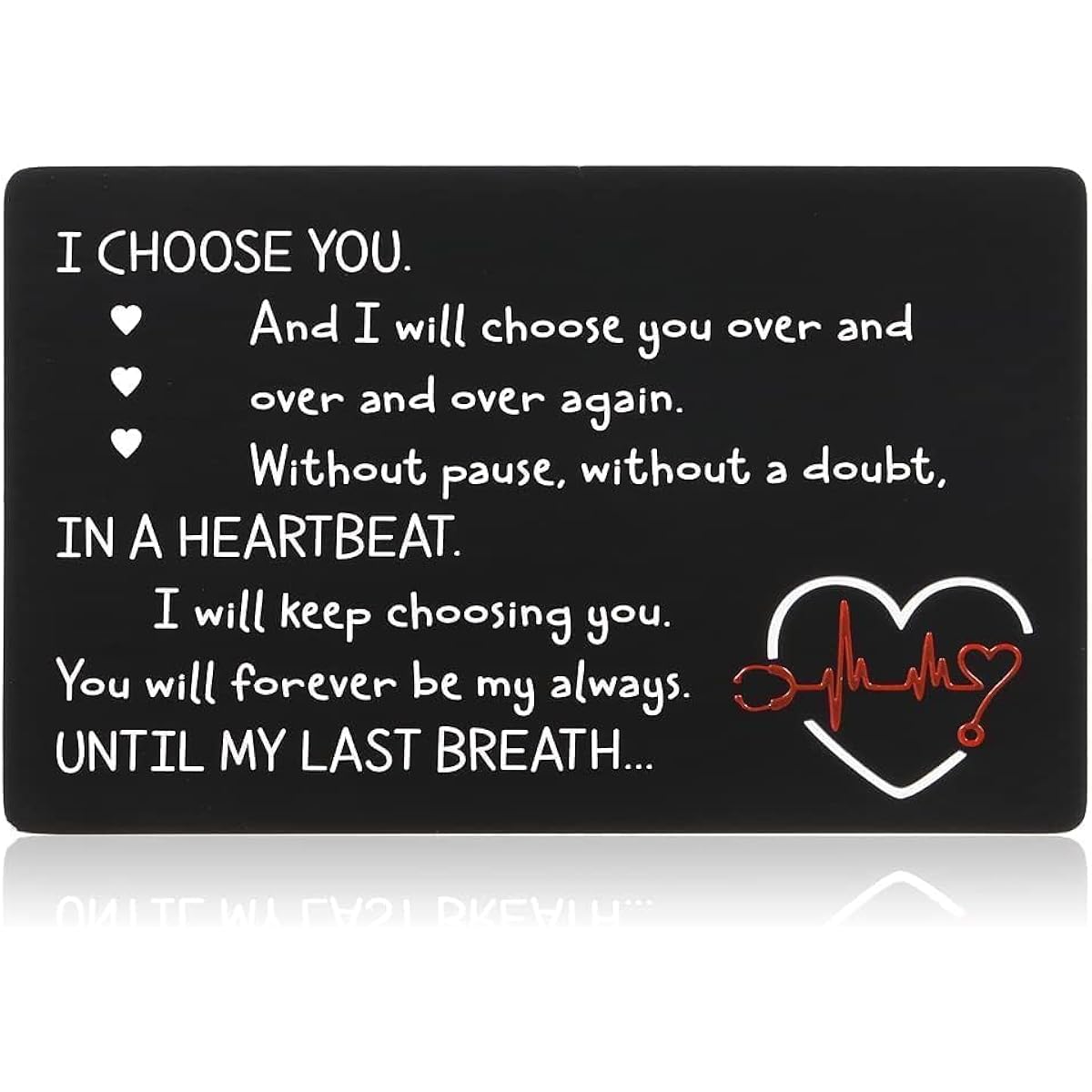 Husband Gifts Wallet Card Inserts Men Boyfriend Christmas Anniversary Valentine's Day Gifts from Wife to Her Gifts for Girlfriend Christmas Gifts Birthday Gifts I Love You Marriage Engagement Engagement Groom