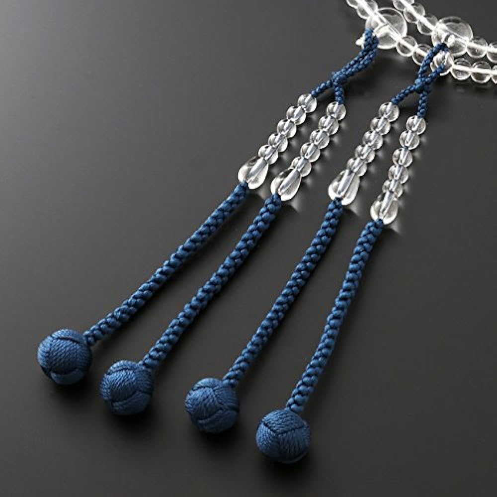 Kyoto Buddhist Altar Hayashi Prayer Beads Shingon Buddhism Shakuni Genuine Crystal (For Men) Official Ceremony [Bead Bag Set] SM-047 Kyoto Prayer Beads