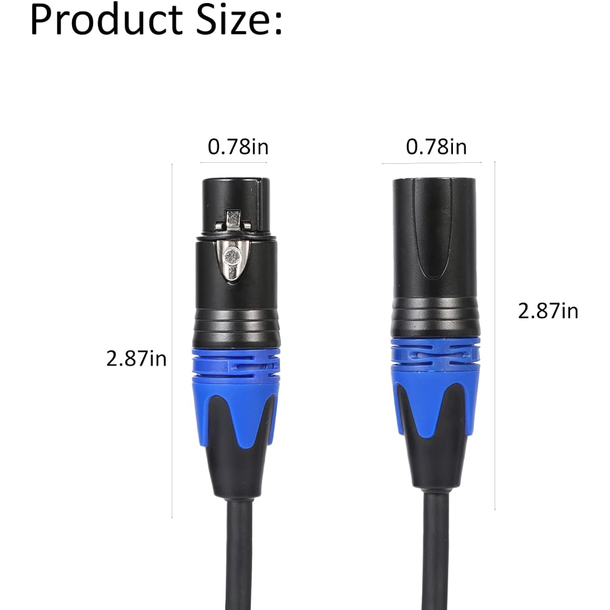 XLR Splitter Cable 1 XLR Female to 2 XLR Male Patch Y Cable Balanced Mic Splitter Cord Audio Adapter (11.8")