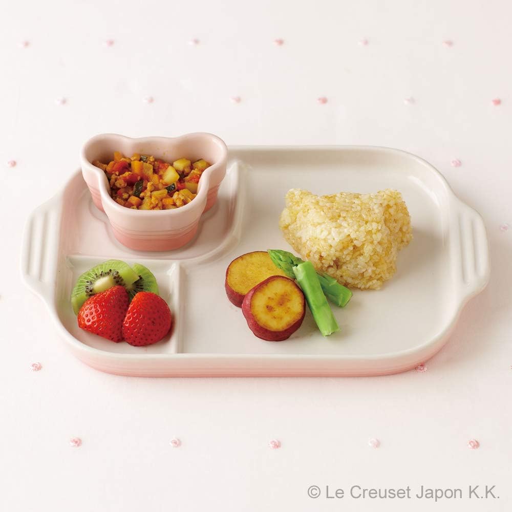 Le Creuset Plate Children's Baby Multi Plate & Rum Can Coastal Blue Heat Resistant Cold Resistant Microwave Oven Safe Baby Gift First Meal Boy Gift [Authorized Japanese Product]