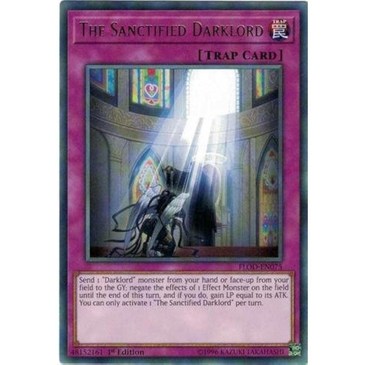 The Sanctified Darklord - FLOD-EN075 - Rare - 1st Edition - Flames of Destruction
