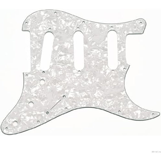 1972 Stratocaster Pickguard, White Pearl, 11-point