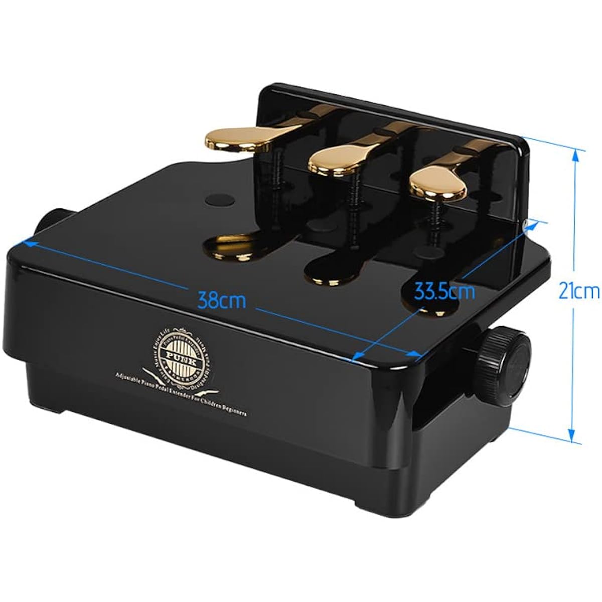 Sasuori Piano Auxiliary Pedals for Children's Height Adjustment with 3 Pedal Piano Educational Support Accessories