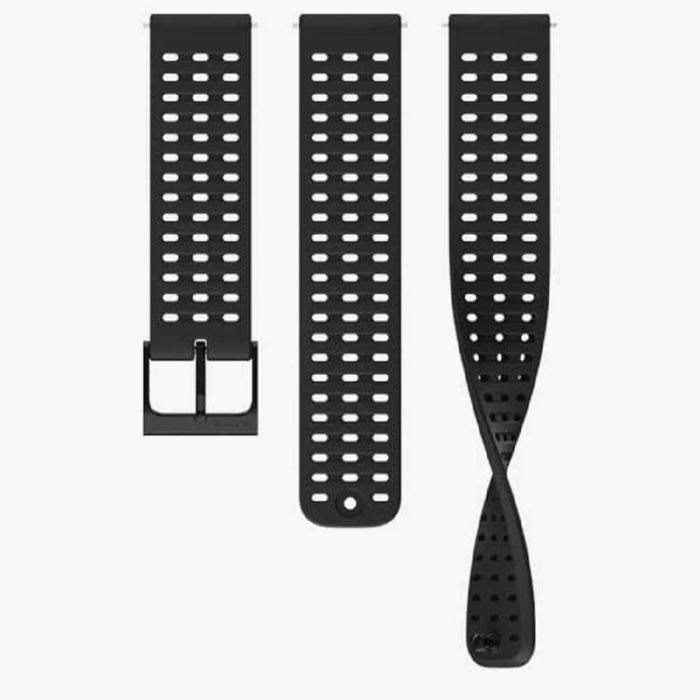 SUUNTO Replacement Band 22mm ATHLETIC 2 Silicone Strap ALL BLACK S+M VERTICAL 9 PEAK PRO 9 PEAK 5 PEAK Compatible