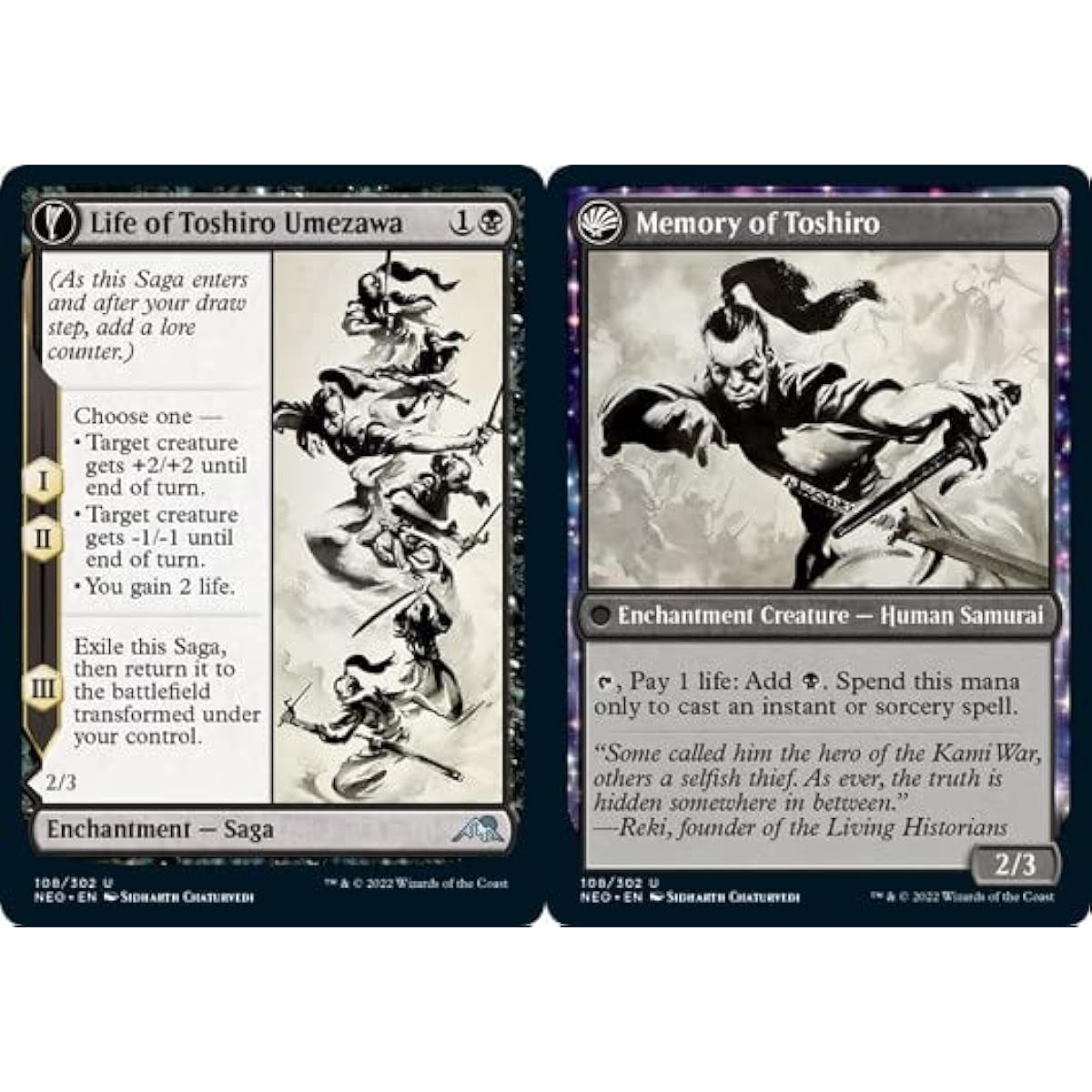 Magic: The Gathering The Life of Toshiro Umezawa // Memories of Toshiyo (108) - Foil - Kamikawa: Neon Dynasty