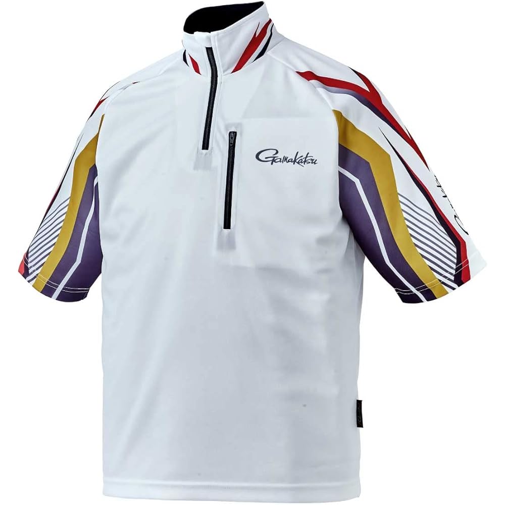 [Gamakatsu] 2WAY print zip shirt (short sleeve)