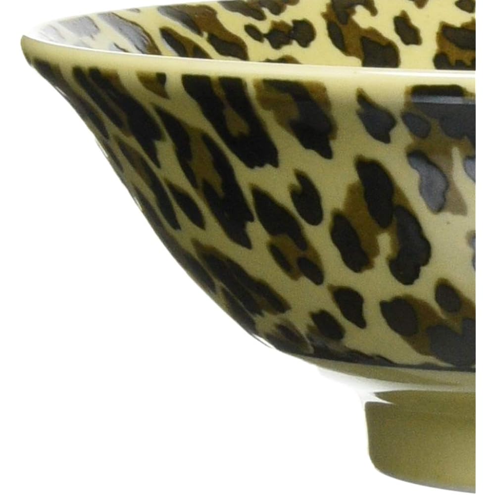 Set of 5 Chinese Bowls Leopard Print 6.5 Bowls [19.5 x 7.2cm] Chinese Tableware Ramen Restaurant Dim Sum Commercial Use Hotel