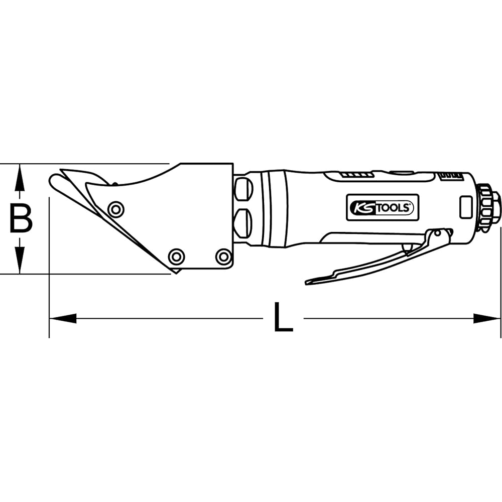 KS TOOLS Pneumatic sheet metal shear 2,6m/min 85L/min 515.3055