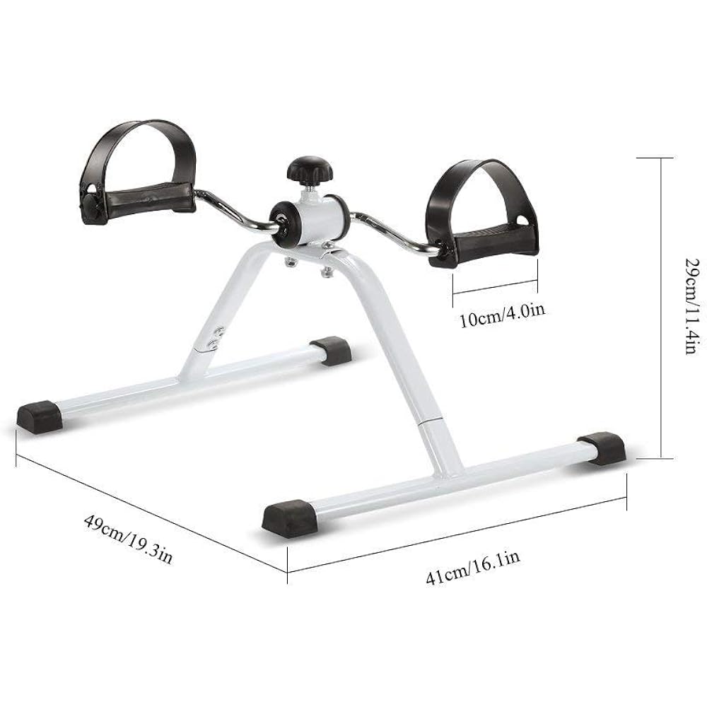 Fitness Bike, Quiet, Small, Mini Exercise Bike, Rehabilitation Bike, Rehabilitation, Relieve Lack of Exercise, Home, Indoors, Elderly People, Bicycle Pedal, Training Machine for Arms and Legs, Respect for the Aged, Gift for the Elderly (White)