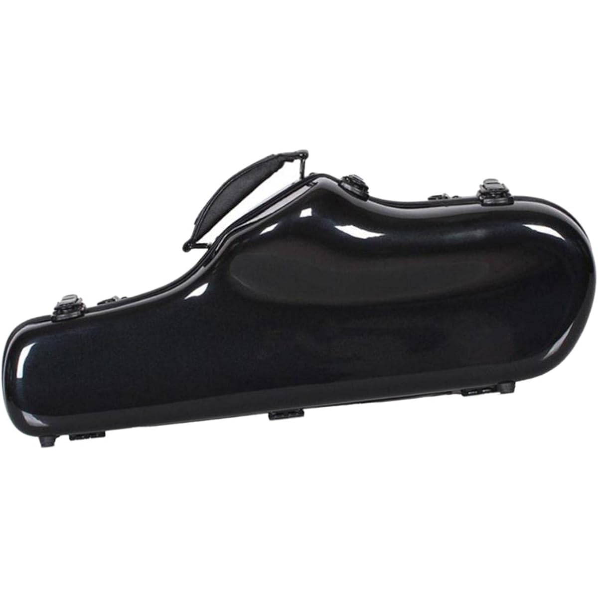 P Prettyia Portable Alto Saxophone Case with Detachable Shoulder Strap, Lightweight Carrying Bag, Hard Case for Saxophone, Black