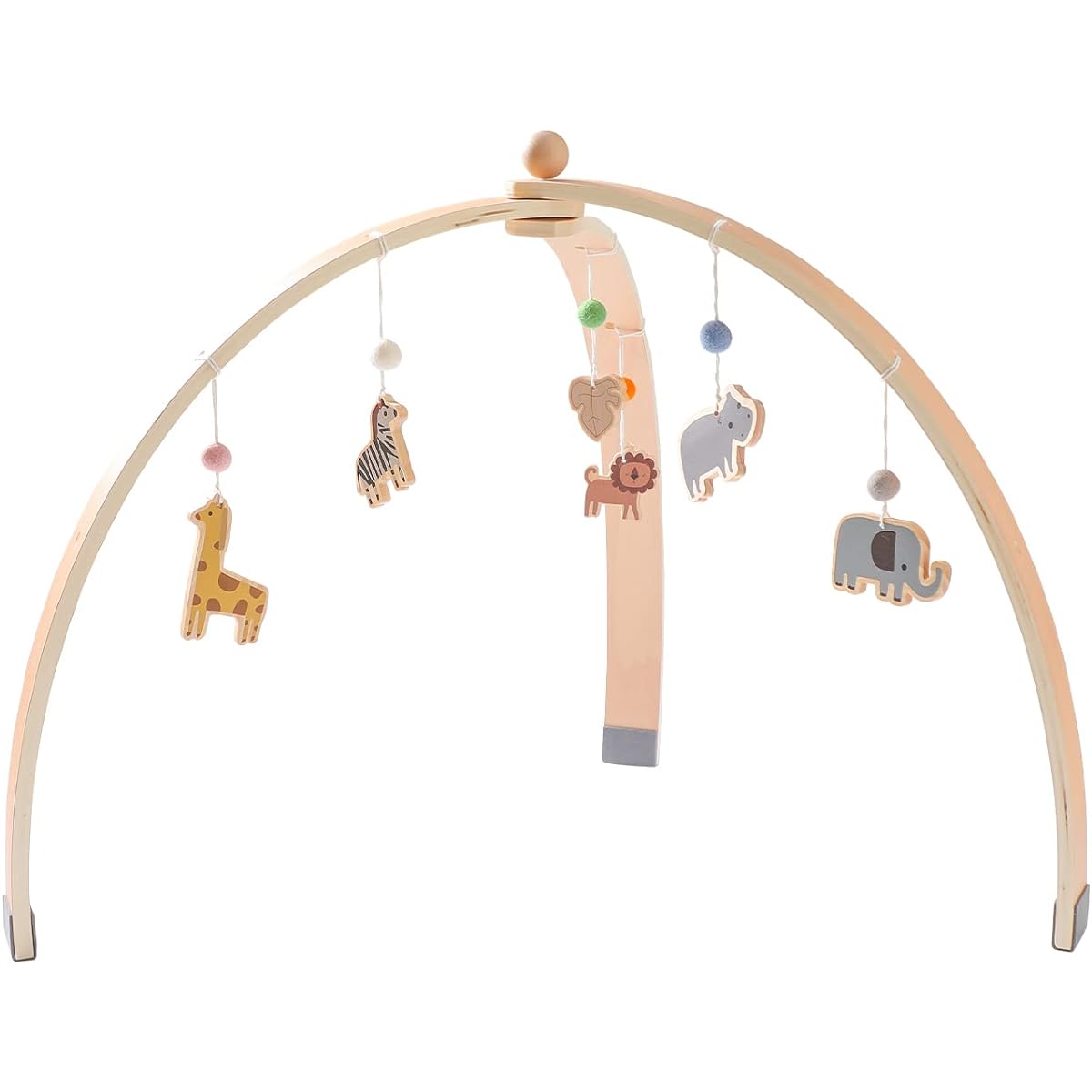 Etucdose Play Gym, Baby Gym with Toys, Wooden, Natural, Indoor Play Equipment, Play Gym, Animal, Activity Play Gym, Wooden Toy, Finger Play, Hanging Toy, Foldable, Home Time, Early Education, Newborn, Baby Shower, Birthday Present, Gift