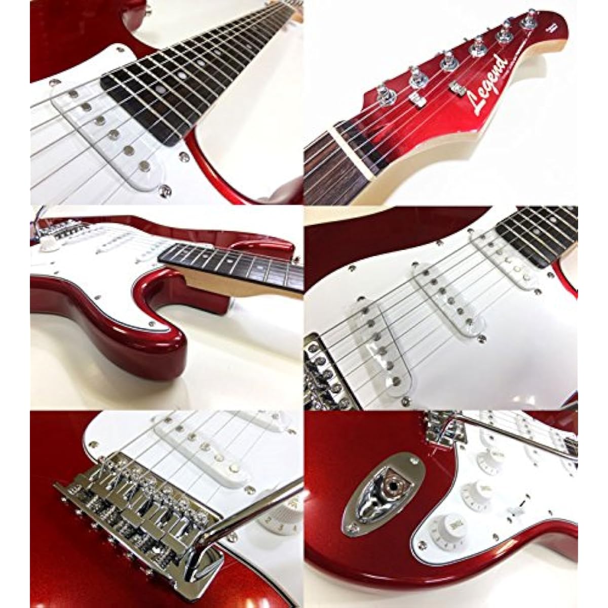 Electric guitar beginner set, Stratocaster type, with mini amp, 9-piece set, Legend LST-Z CACA [98765]