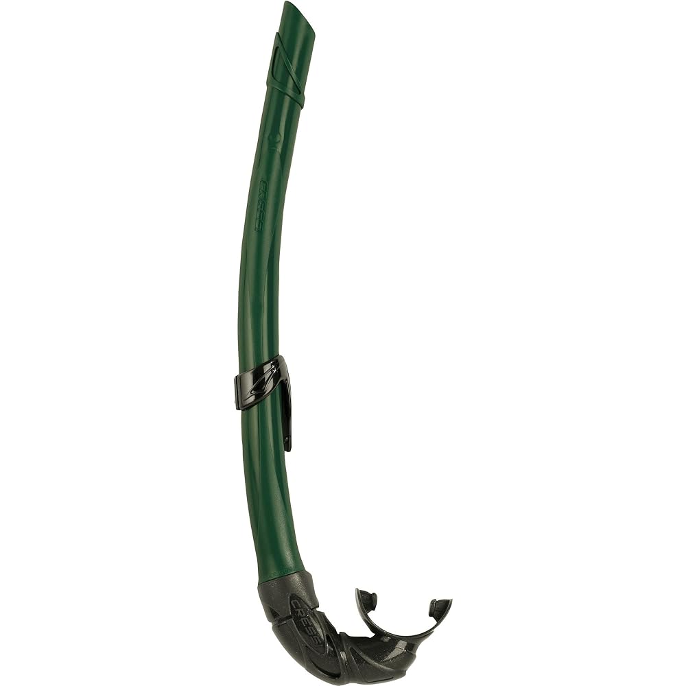 CRESSI Deep Freediving Spearfishing Snorkel [CORSICA] Wide tube is collapsible Soft silicone mouthpiece No drain valve [Genuine product]