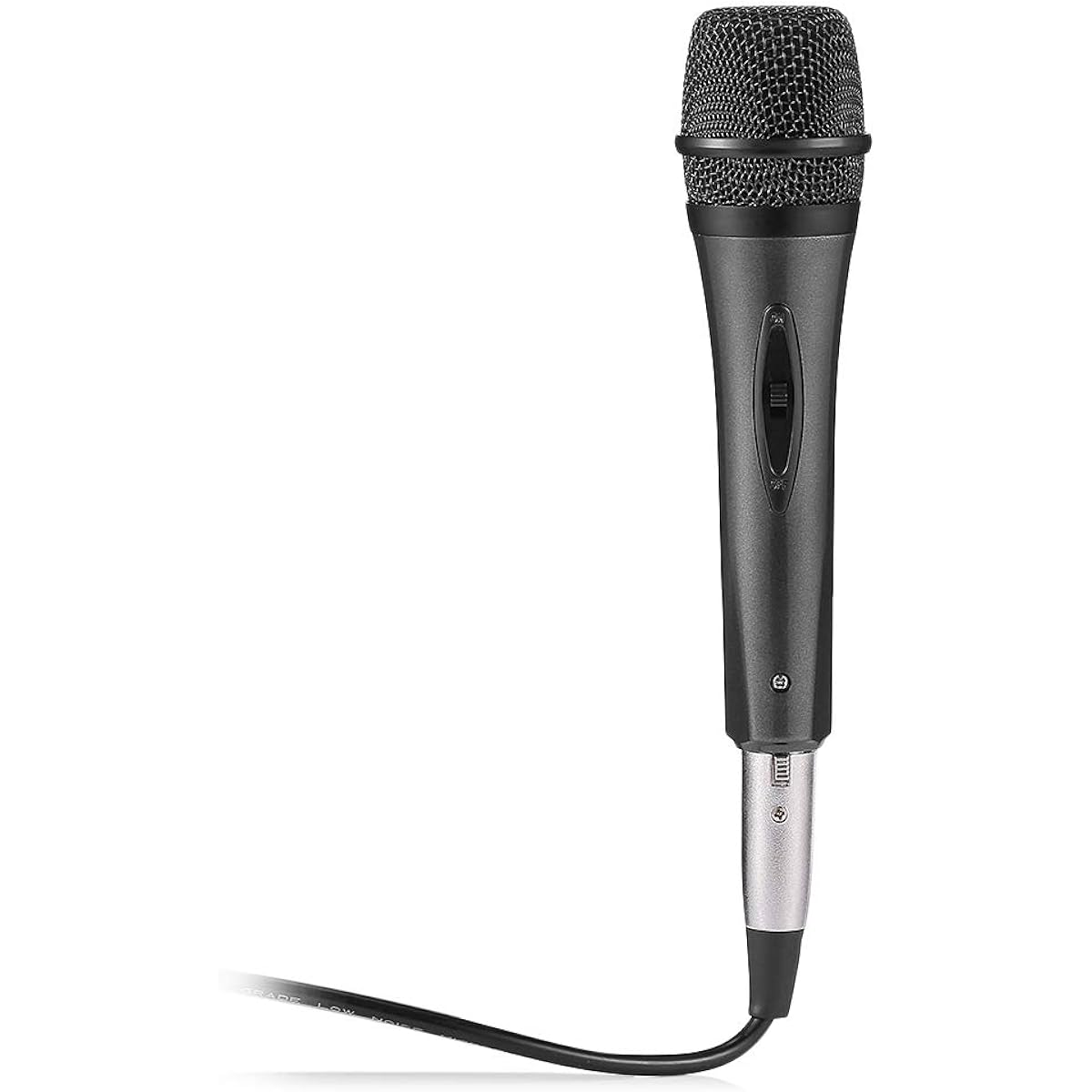 Karaoke Singing Microphone Machine, Premium Metal Dynamic Vocal Mic for Speakers, Wired Handheld Mic with On/Off Switch, 10ft Detachable Cable, Black