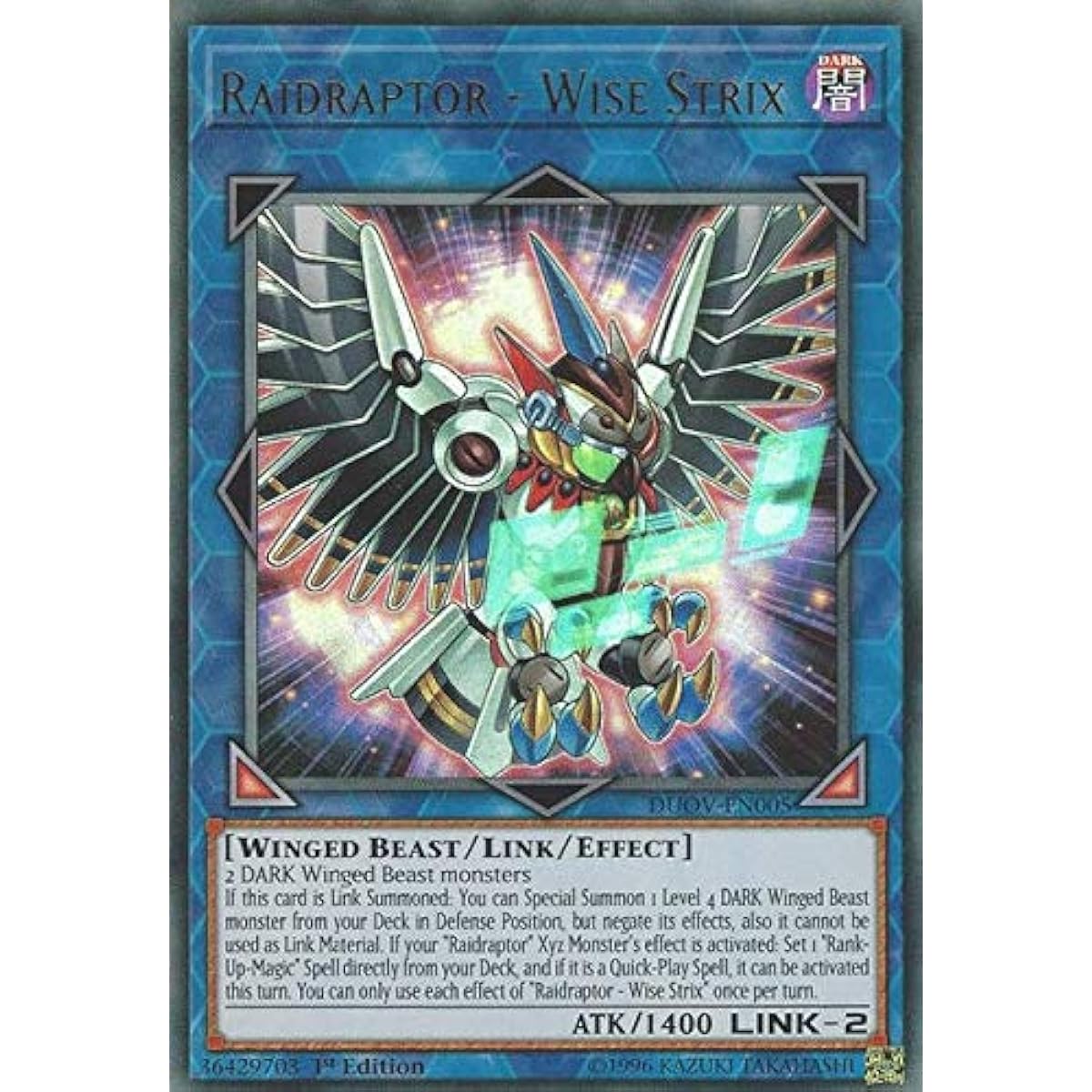 Raid Raptor Wise Strix DUOV-EN005 Ultra Rare 1st Edition