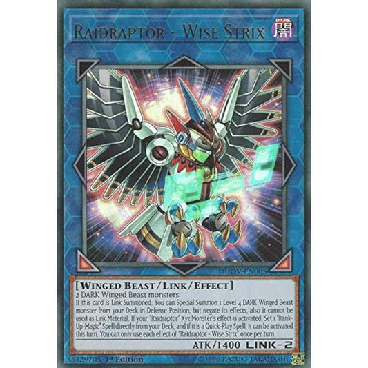 Raid Raptor Wise Strix DUOV-EN005 Ultra Rare 1st Edition