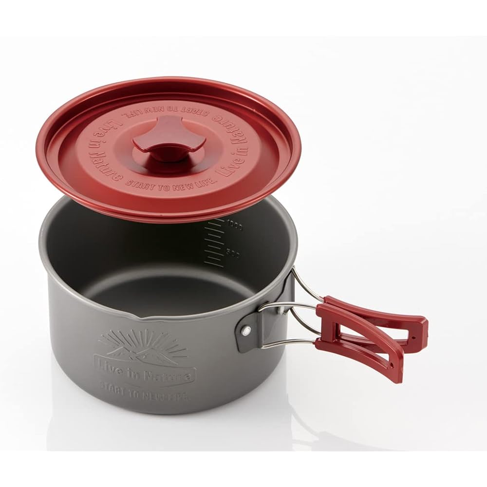 Skater (skater) Skater X Kanochikara Aluminum Pot 16cm with Lid Outdoor Green AN17-A