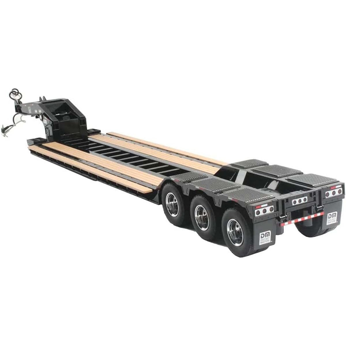 Diecast Masters RC Lowboy Trailer | Diecast Trailer Truck Accessory for Radio Control Tractors | 1:16 Scale Model Remote Control Trailer Attachment | Diecast Model 27008