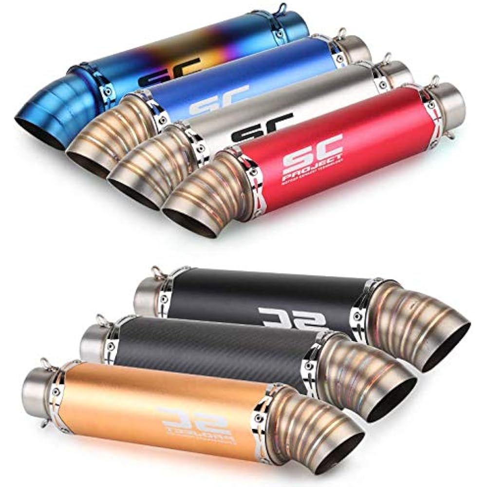 Motorcycle Silencer Slip-on Muffler 38mm 50.8mm General Purpose Motorcycle Total Length 38CM