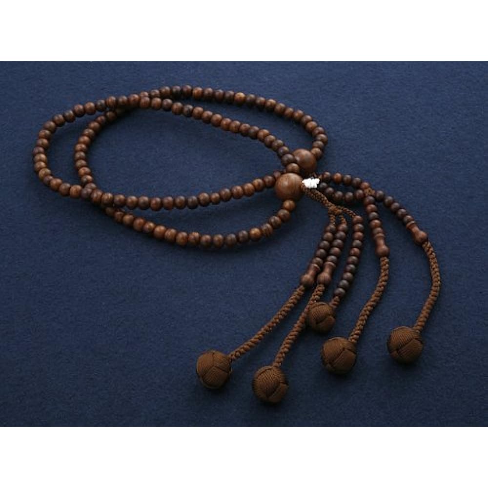 Kyoto Buddhist Altar Hayashi Prayer Beads Nichiren Sect Shakuni Sendan (for Men) Formal Official [Bead Bag Set] SM-059 Kyoto Prayer Beads