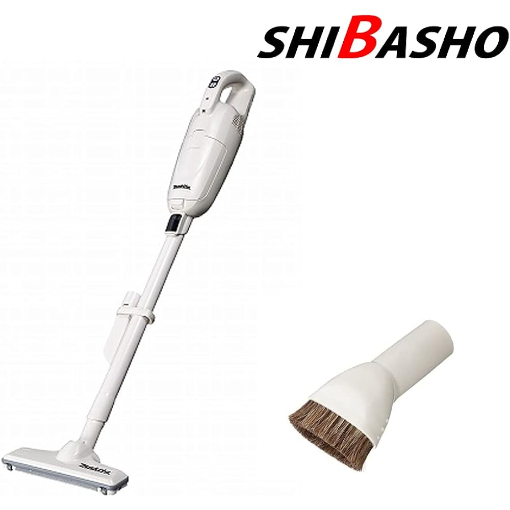 Makita Rechargeable Cleaner CL115FDW + Round Brush Set (Ivory)