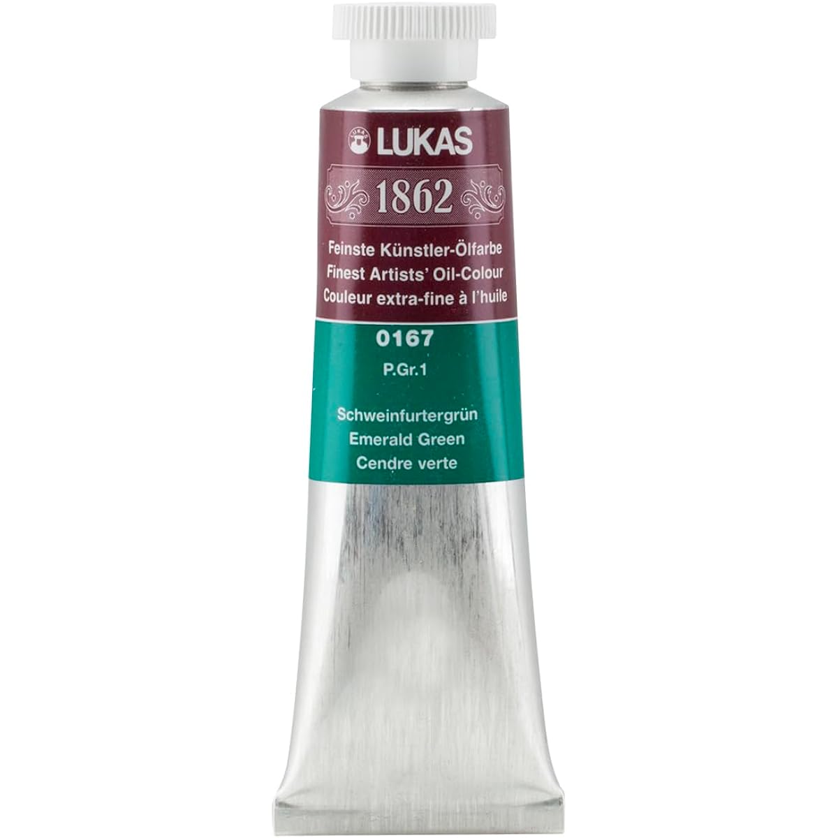 LUKAS 1862 Artist Oil Painting Master Quality German Made Oil-Based Art Paint 37ml Single Tube [Emerald Green]