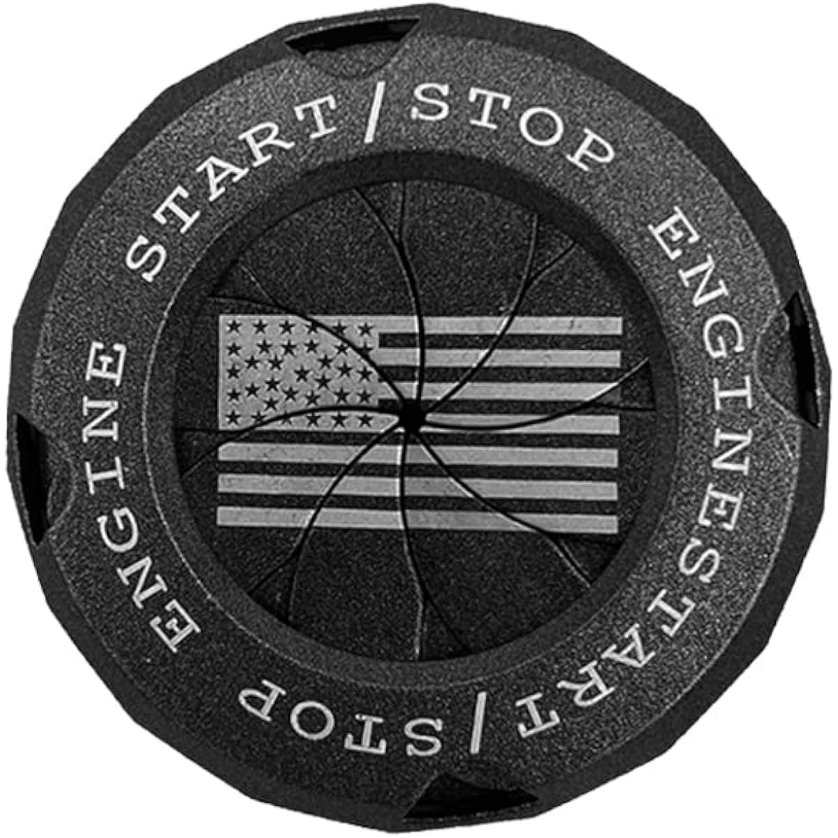 SEICAROO Car American Flag Push Start Button Cover Spin Engine Start Stop Button Cover Rotary Car Start Button Cover Engine Start Button Cover for American Flag