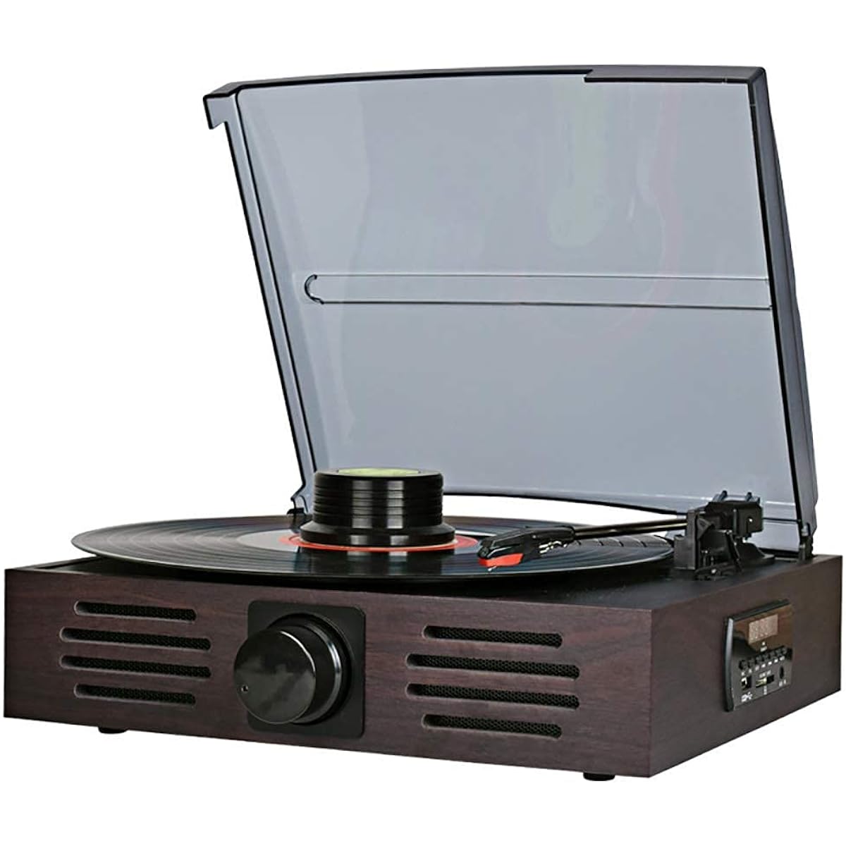 USB Turntable Player Kit Vinyl Record Phone Bluetooth Home Portable Stereo Gramophone Natural Wood FM Radio Recorder