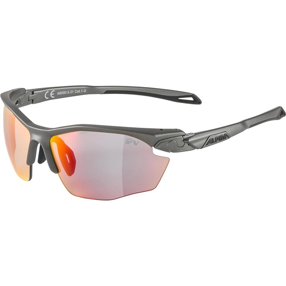 ALPINA Sports Sunglasses Polarized Dimmable Mirror Lens Anti-fog TWIST FIVE HR QVM+