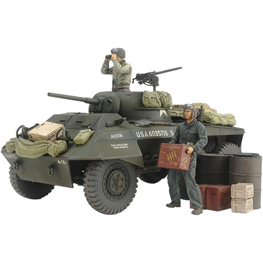 Tamiya 1/35 scale limited edition American light armored car M8 Greyhound front line reconnaissance set plastic model