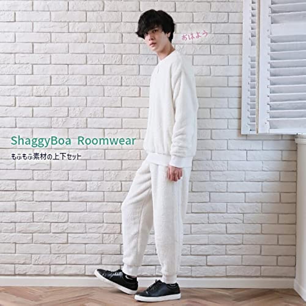 [Arcade] Top and Bottom Setup Room Wear Fleece Boa Crew Neck Boa Trainer Sweatpants Full Boa