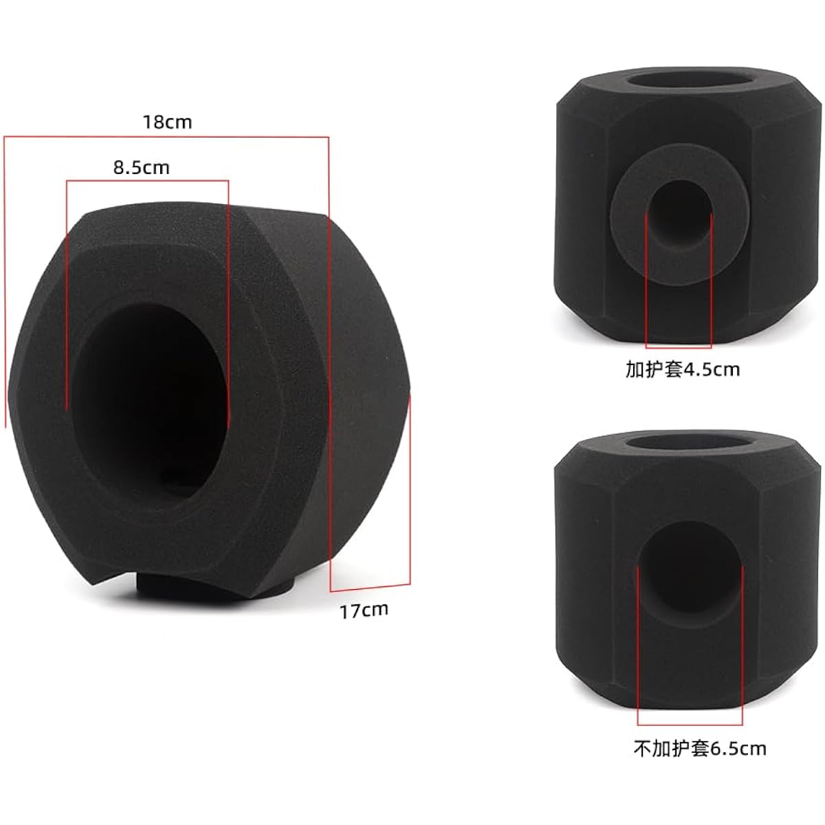 Micfuns F4 Microphone Windscreen Pop Fritter (Black)