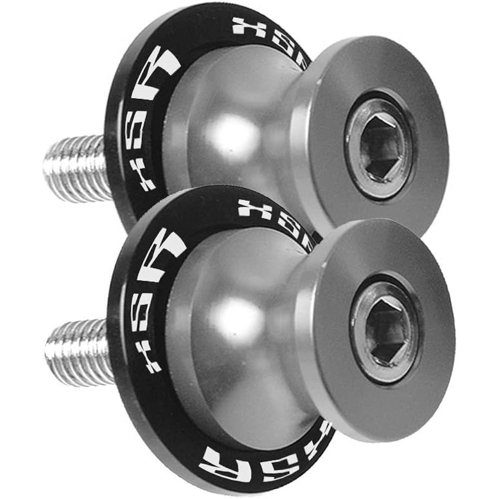Motorcycle Swing Arm Bobbin Spool for Motorcycle 6MMCNC Aluminum Swing Arm Spool Stand Screw Slider For YA-MA-HA XSR700 XSR900 XSR 700 900 2015 2016 2017 2018 2019 (Color: Gray)