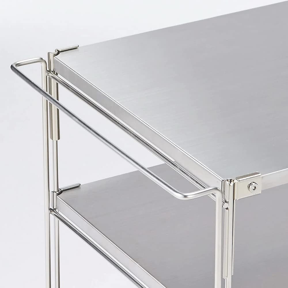 MUJI Stainless Steel Unit Shelf Wagon Set Width 64.5 x Depth 41 x Height 70.5cm 37167018
