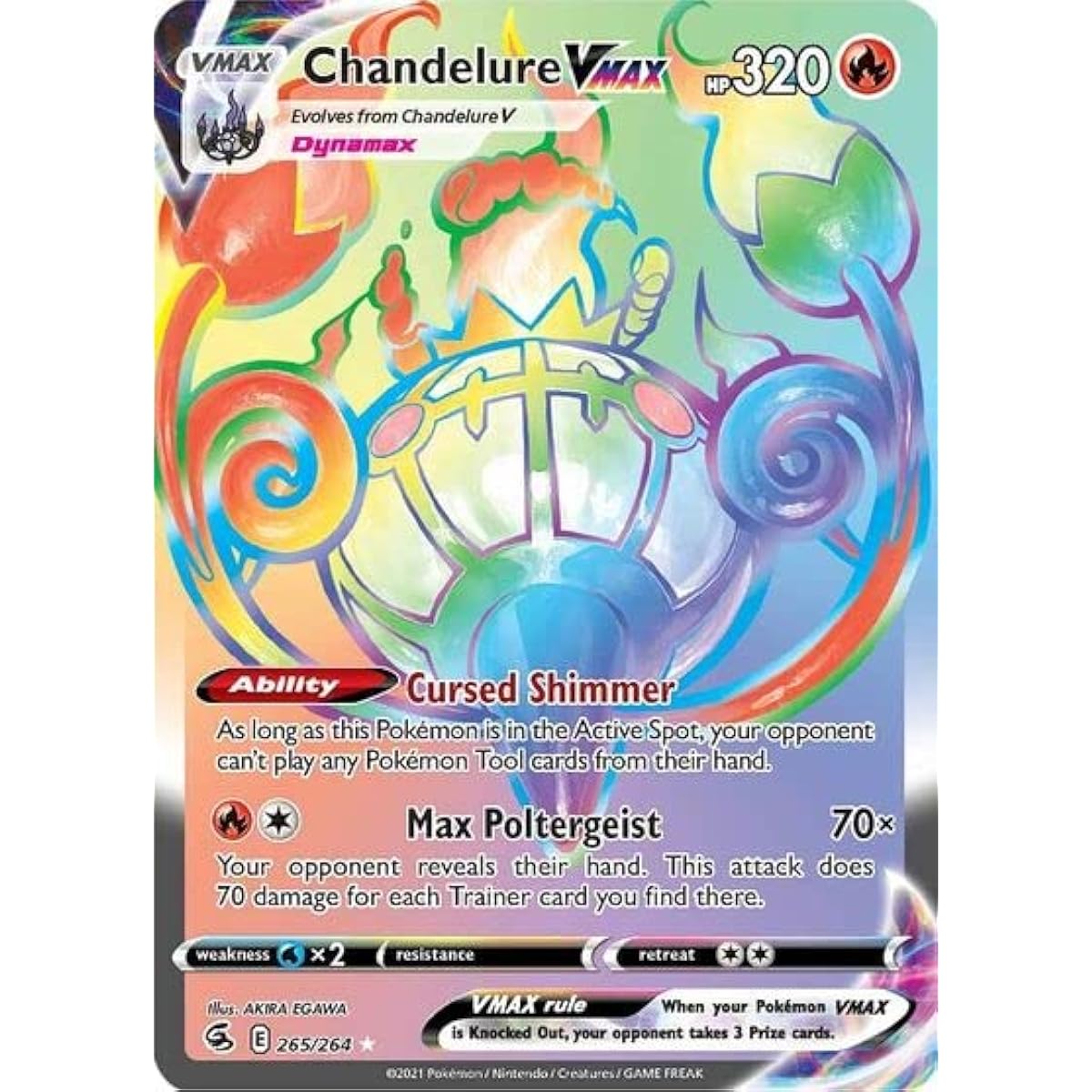 Chandelier VMAX - 265/264 - Secret Rare - Sword & Shield - Fusion Strike