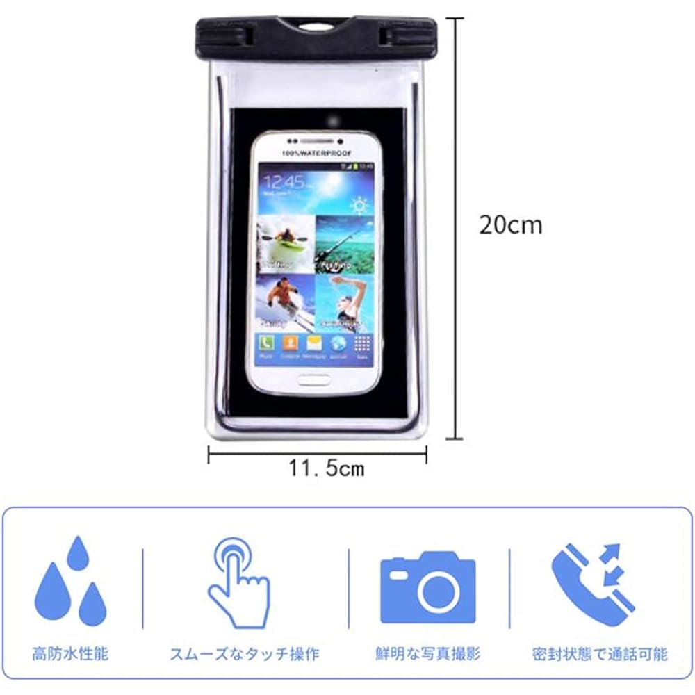 Reedark Life Jacket Fishing Smartphone Waterproof Case + Floating Vest Set with Caller, Life Jacket for Children, Adults, Unisex, River Play, Boating, Beach Swimming, Buoyancy Equal to Ministry of Land, Infrastructure, Transport and Tourism Certified Pro