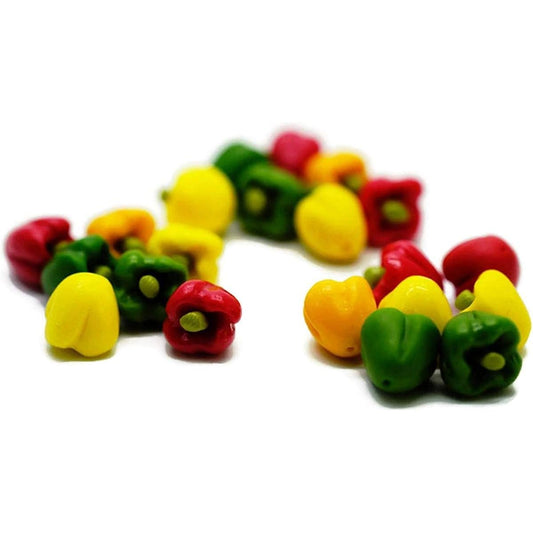 1shopforyou 21 items Sweet Pepper Vegetable Dollhouse Miniature Food Kitchen