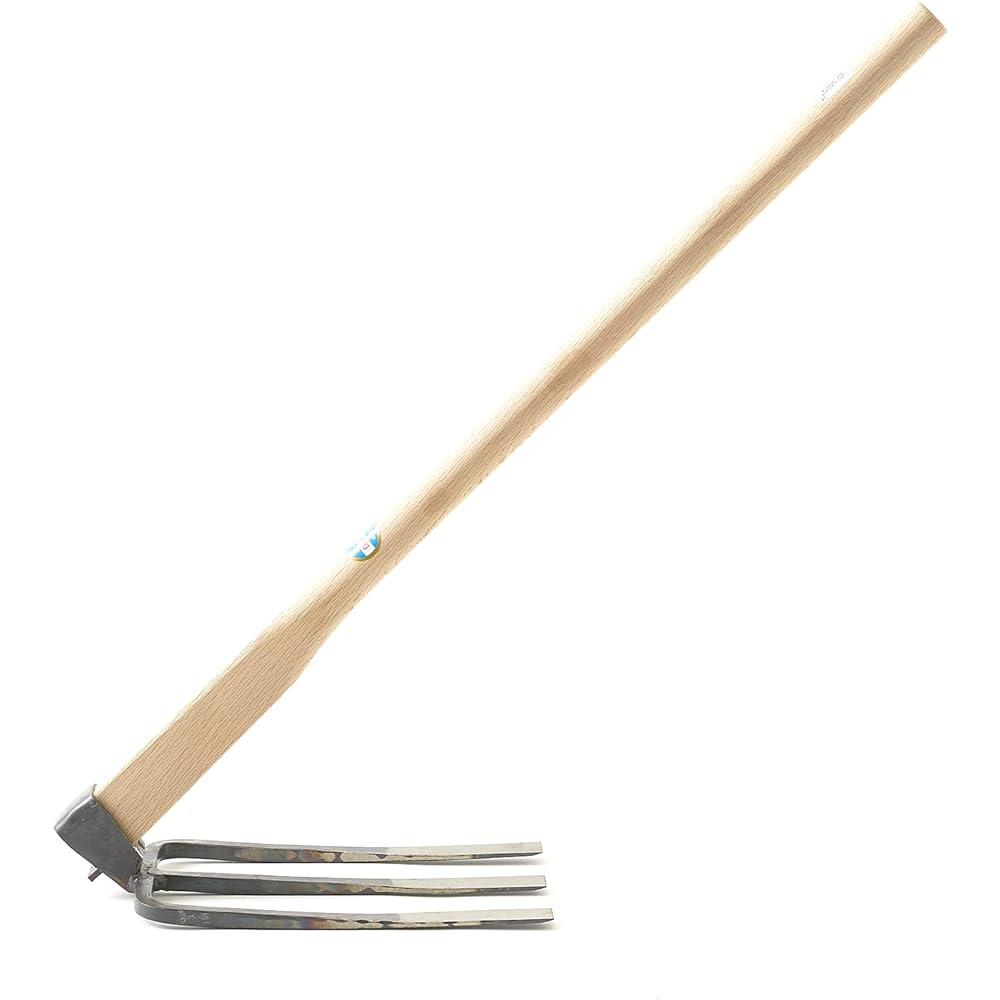 Fukushima type, 3-pull, all-purpose, made in Tsubame-Sanjo, made in Japan, made in Japan, 3-pronged hoe, Fukushima Prefecture, short handle, for use on slopes, slopes, fields, home gardens, agriculture, root vegetables, root cutting, digging