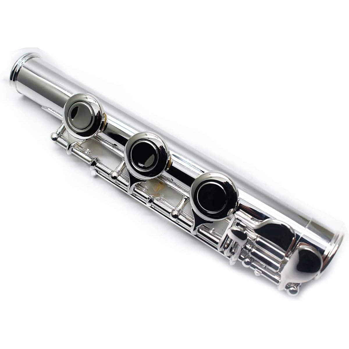 TUOREN 17 Key B Foot Flute Joint Flute Repair Parts Accessories Connector Diameter 20mm Silver Plated
