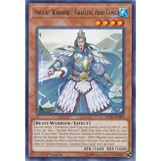 Ancient Warrior - Elegant Zhou Gong - IGAS-EN009 - Rare - First Edition