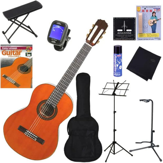 Aria Classical Guitar Beginner Introductory Top Solid Wood (Cedar) Model Perfect 11 Piece Set A-20