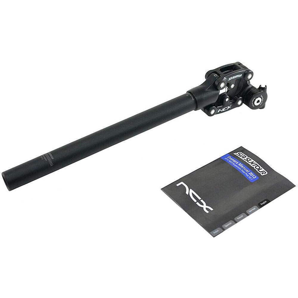 SR SUNTOUR SP12 NCX Suspension Seat Post with Protective Cover 27.2X400mm ,Black, VK1918