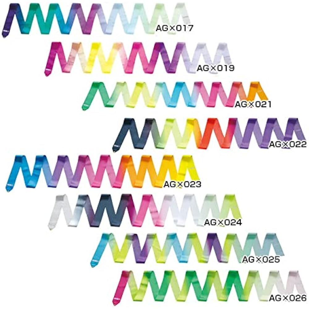 SASAKI Rhythmic Gymnastics Art Gradient Ribbon (5m) Certified by the International Gymnastics Federation MJ-715AG-F